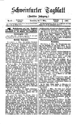 Schweinfurter Tagblatt Donnerstag 7. März 1867