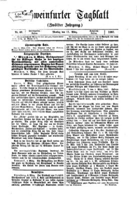 Schweinfurter Tagblatt Montag 11. März 1867