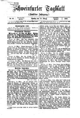 Schweinfurter Tagblatt Samstag 16. März 1867