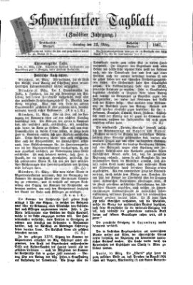 Schweinfurter Tagblatt Samstag 23. März 1867