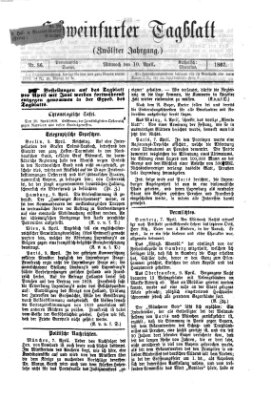 Schweinfurter Tagblatt Mittwoch 10. April 1867