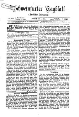 Schweinfurter Tagblatt Mittwoch 1. Mai 1867