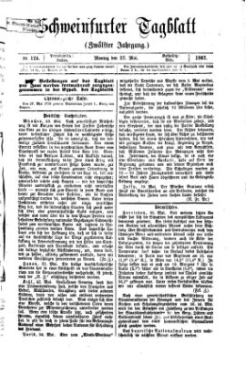 Schweinfurter Tagblatt Montag 27. Mai 1867