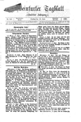 Schweinfurter Tagblatt Dienstag 18. Juni 1867