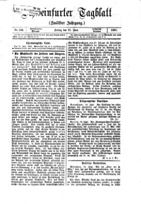 Schweinfurter Tagblatt Freitag 21. Juni 1867