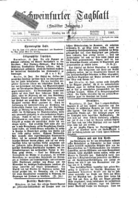 Schweinfurter Tagblatt Dienstag 25. Juni 1867