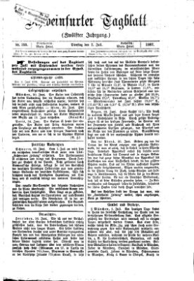 Schweinfurter Tagblatt Dienstag 2. Juli 1867