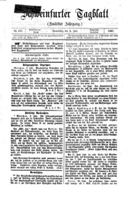 Schweinfurter Tagblatt Donnerstag 4. Juli 1867