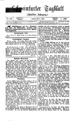 Schweinfurter Tagblatt Freitag 5. Juli 1867
