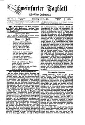 Schweinfurter Tagblatt Donnerstag 11. Juli 1867