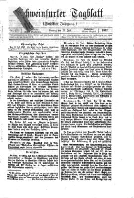 Schweinfurter Tagblatt Montag 22. Juli 1867