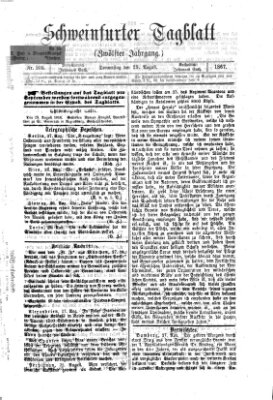 Schweinfurter Tagblatt Donnerstag 29. August 1867