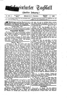 Schweinfurter Tagblatt Mittwoch 4. September 1867