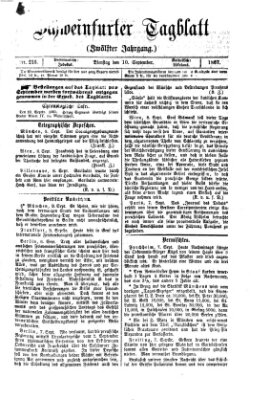 Schweinfurter Tagblatt Dienstag 10. September 1867