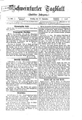 Schweinfurter Tagblatt Dienstag 17. September 1867