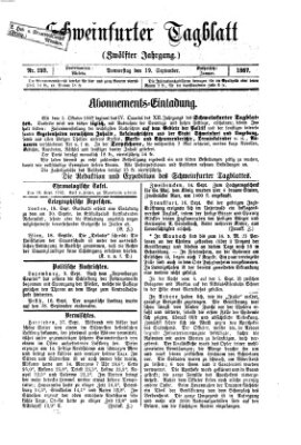 Schweinfurter Tagblatt Donnerstag 19. September 1867