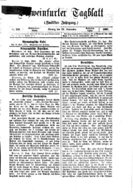 Schweinfurter Tagblatt Samstag 28. September 1867