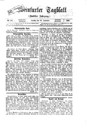 Schweinfurter Tagblatt Samstag 28. September 1867