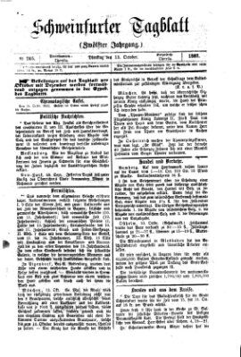 Schweinfurter Tagblatt Dienstag 15. Oktober 1867