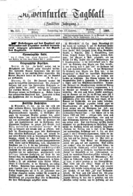 Schweinfurter Tagblatt Donnerstag 17. Oktober 1867