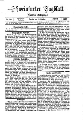 Schweinfurter Tagblatt Samstag 19. Oktober 1867