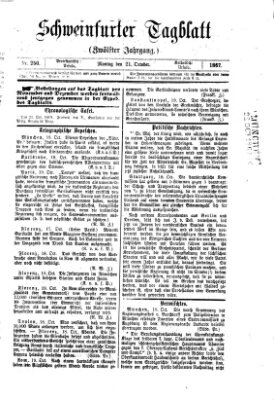 Schweinfurter Tagblatt Montag 21. Oktober 1867