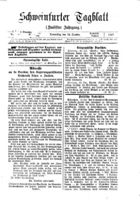 Schweinfurter Tagblatt Donnerstag 24. Oktober 1867