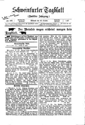 Schweinfurter Tagblatt Mittwoch 30. Oktober 1867