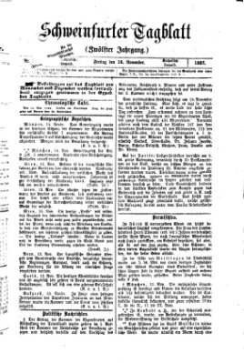 Schweinfurter Tagblatt Freitag 15. November 1867