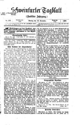 Schweinfurter Tagblatt Montag 18. November 1867