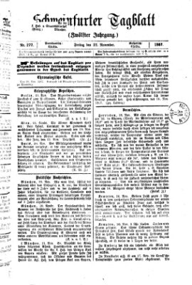 Schweinfurter Tagblatt Freitag 22. November 1867