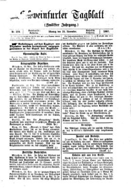 Schweinfurter Tagblatt Montag 25. November 1867