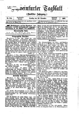 Schweinfurter Tagblatt Samstag 30. November 1867