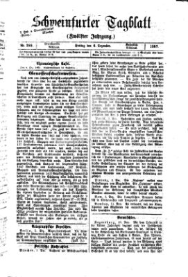 Schweinfurter Tagblatt Freitag 6. Dezember 1867