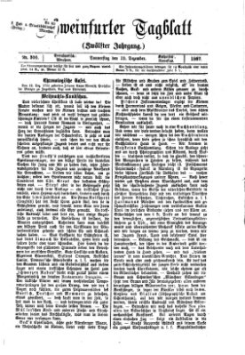 Schweinfurter Tagblatt Donnerstag 19. Dezember 1867