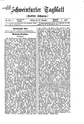 Schweinfurter Tagblatt Freitag 20. Dezember 1867