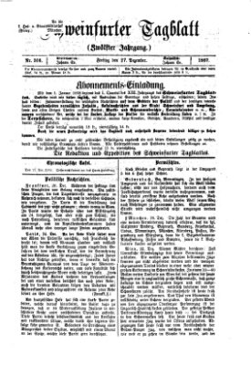 Schweinfurter Tagblatt Freitag 27. Dezember 1867