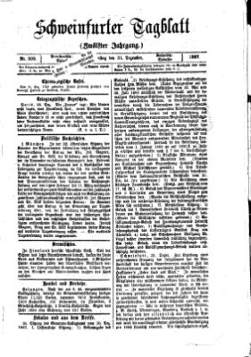 Schweinfurter Tagblatt Dienstag 31. Dezember 1867