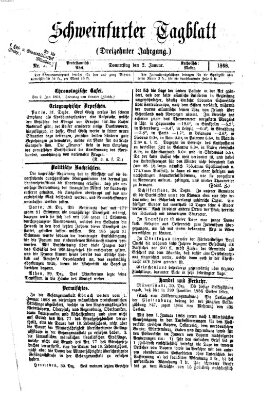 Schweinfurter Tagblatt Donnerstag 2. Januar 1868