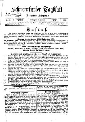 Schweinfurter Tagblatt Freitag 3. Januar 1868