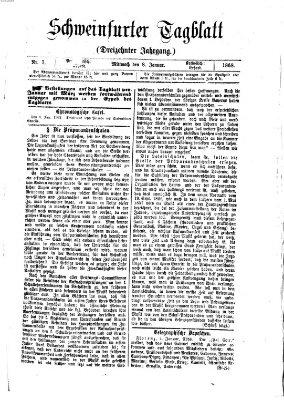 Schweinfurter Tagblatt Mittwoch 8. Januar 1868