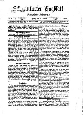 Schweinfurter Tagblatt Freitag 10. Januar 1868