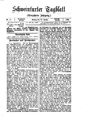 Schweinfurter Tagblatt Montag 13. Januar 1868