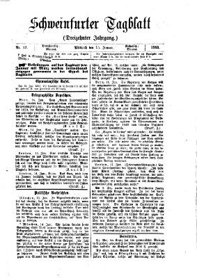 Schweinfurter Tagblatt Mittwoch 15. Januar 1868