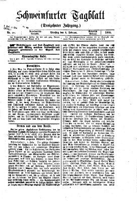 Schweinfurter Tagblatt Dienstag 4. Februar 1868