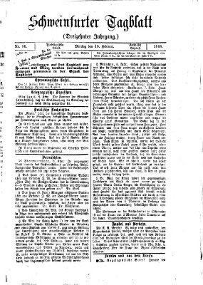 Schweinfurter Tagblatt Montag 10. Februar 1868