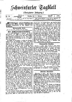 Schweinfurter Tagblatt Dienstag 11. Februar 1868