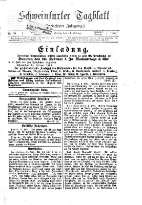 Schweinfurter Tagblatt Freitag 14. Februar 1868