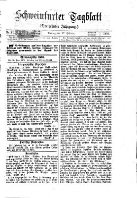 Schweinfurter Tagblatt Montag 17. Februar 1868