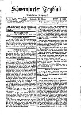 Schweinfurter Tagblatt Dienstag 18. Februar 1868